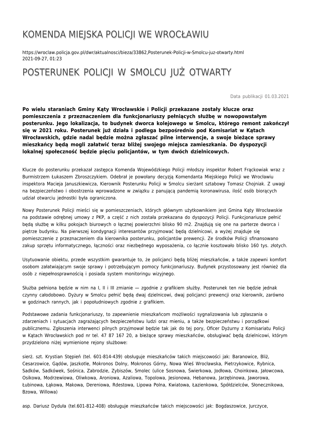 Komenda Miejska Policji We Wrocławiu