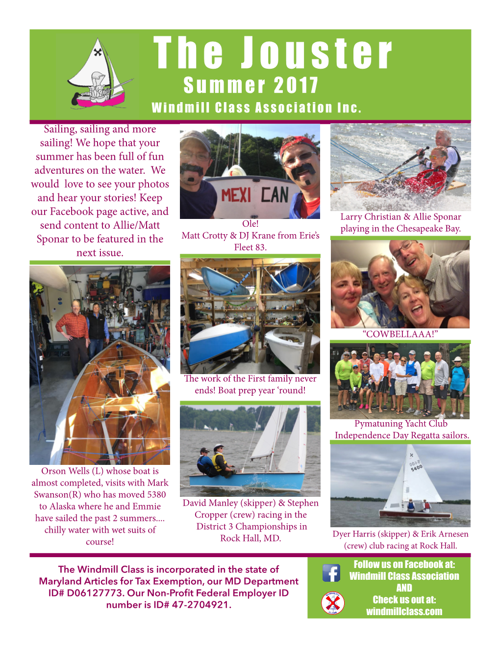 The Jouster Summer 2017 Windmill Class Association Inc