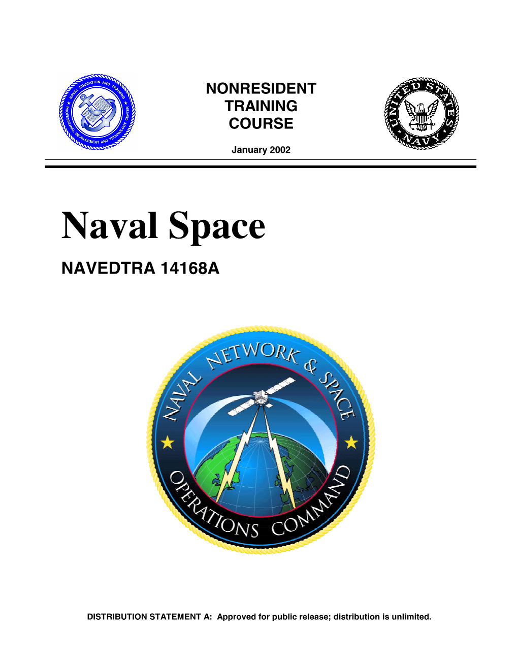 US Navy Course Naval Space NAVEDTRA 14168A