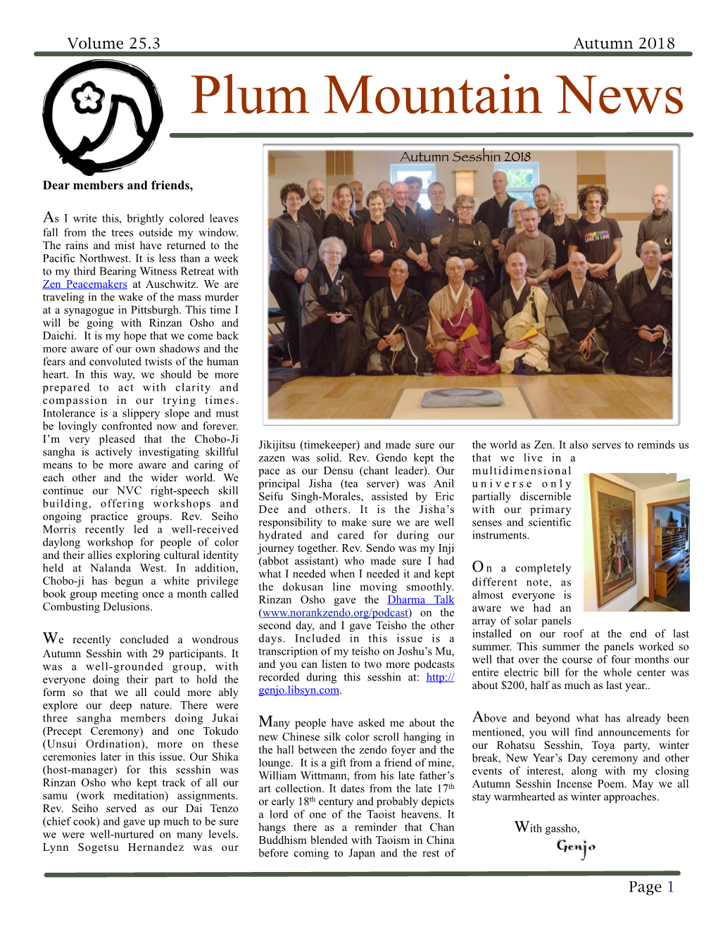 Plum Mountain News