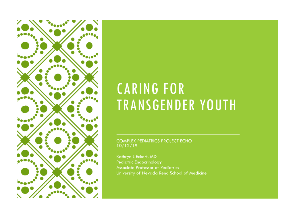 Caring for Transgender Youth