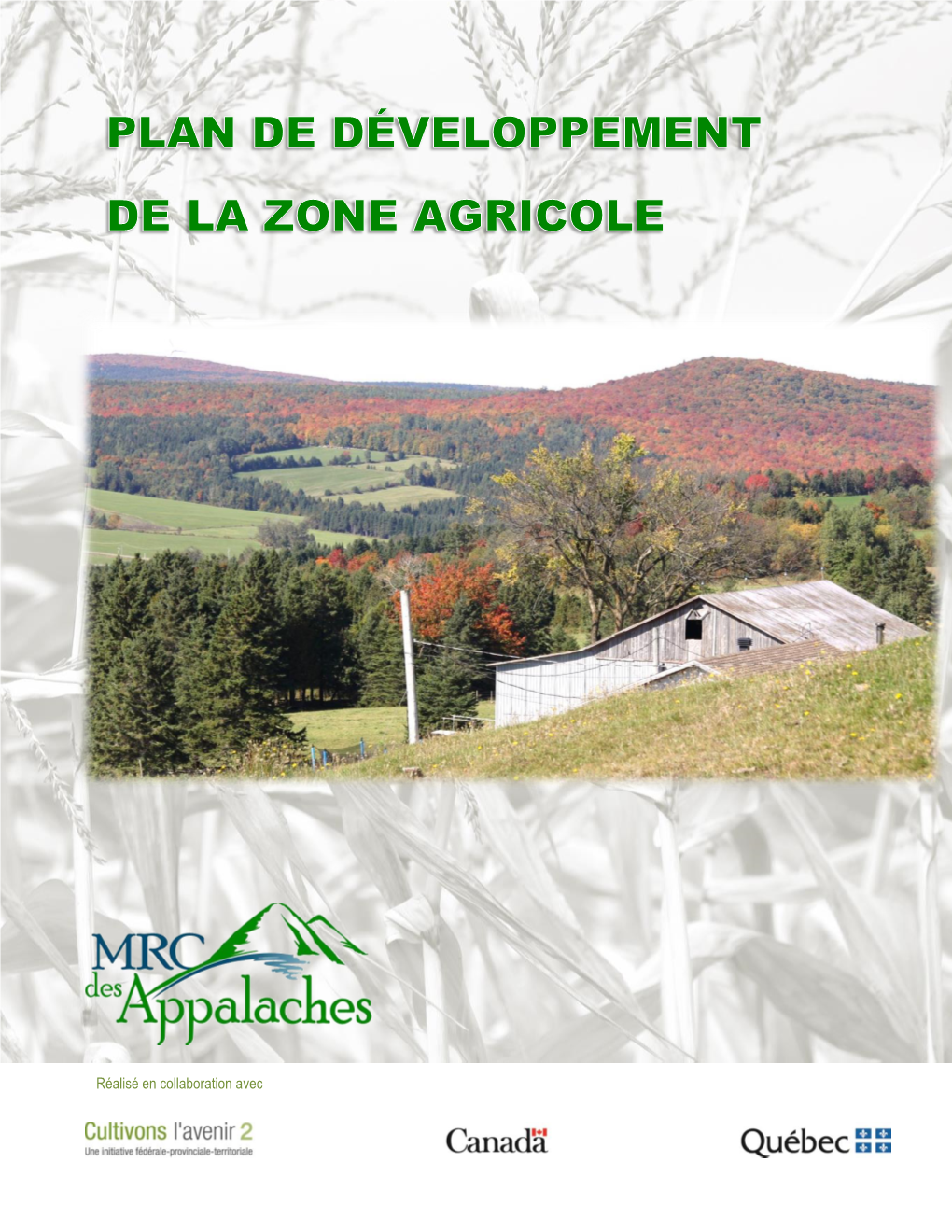 Plan De Développement De La Zone Agricole