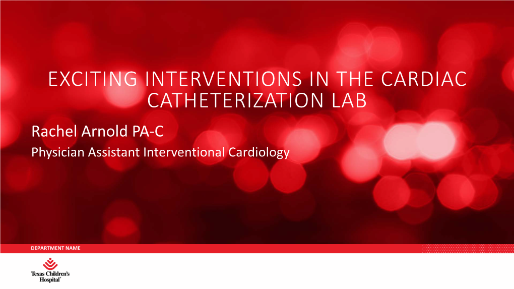 Interventional Cardiology- Cath Update