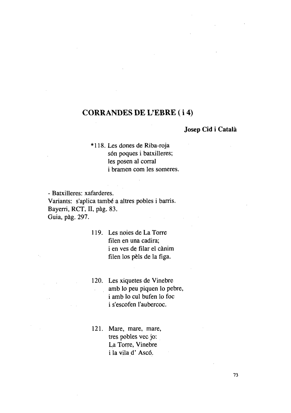 CORRANDES DE L'ebre ( I 4)