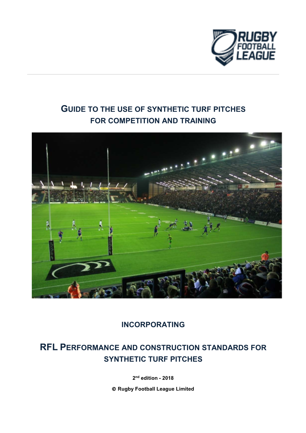 Guide to the Use of Synthetic Turf Pitches for Competition and Training