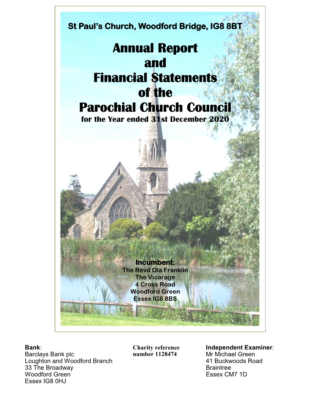 Annual Report and Financial Statements of the Parochial Church