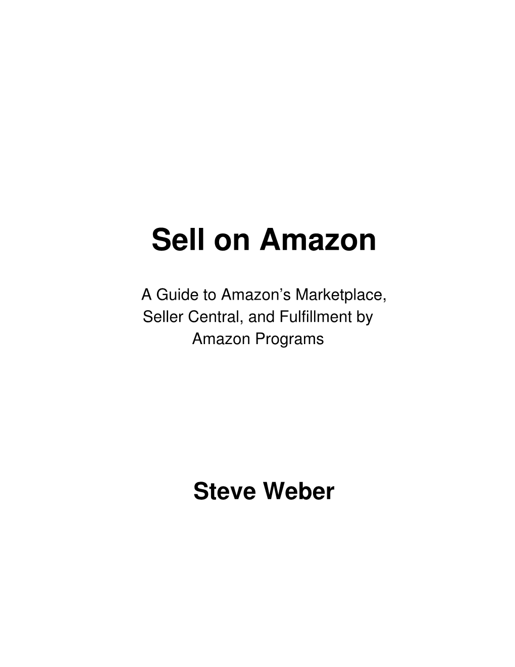 Sell on Amazon