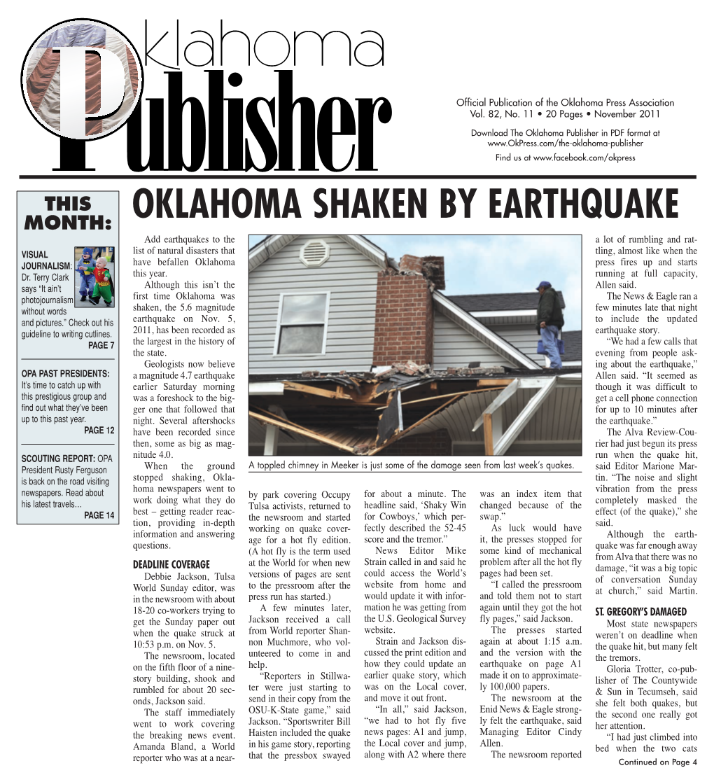 Oklahoma Shaken by Earthquake