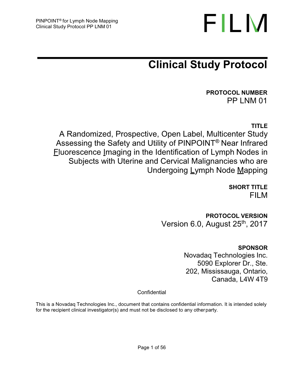 Clinical Study Protocol PP LNM 01