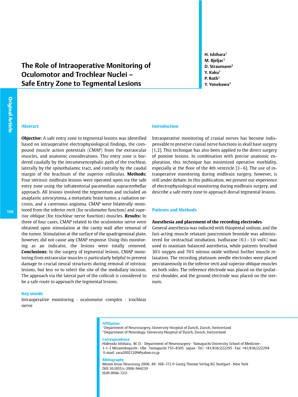 The Role of Intraoperative Monitoring of Oculomotor and Trochlear Nuclei