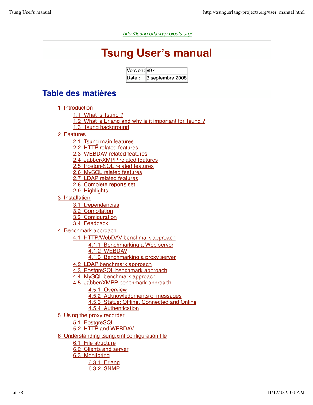 Tsung User's Manual