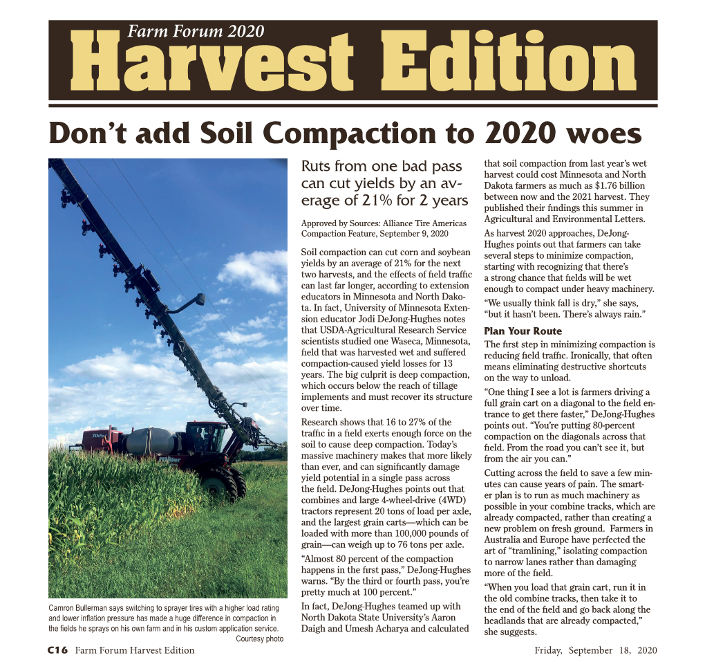 Don't Add Soil Compaction to 2020 Woes