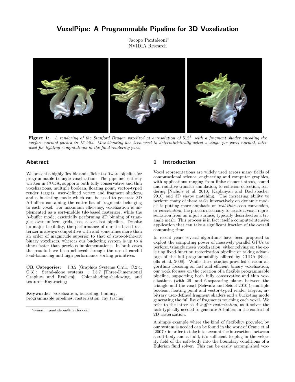 A Programmable Pipeline for 3D Voxelization