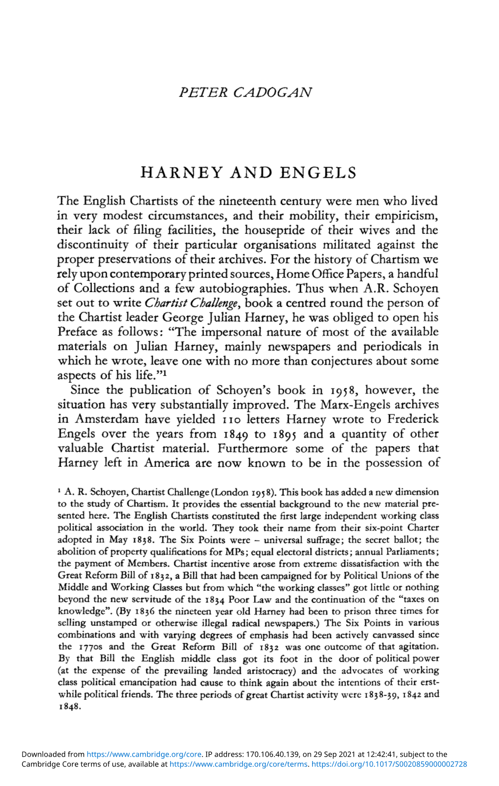 Harney and Engels