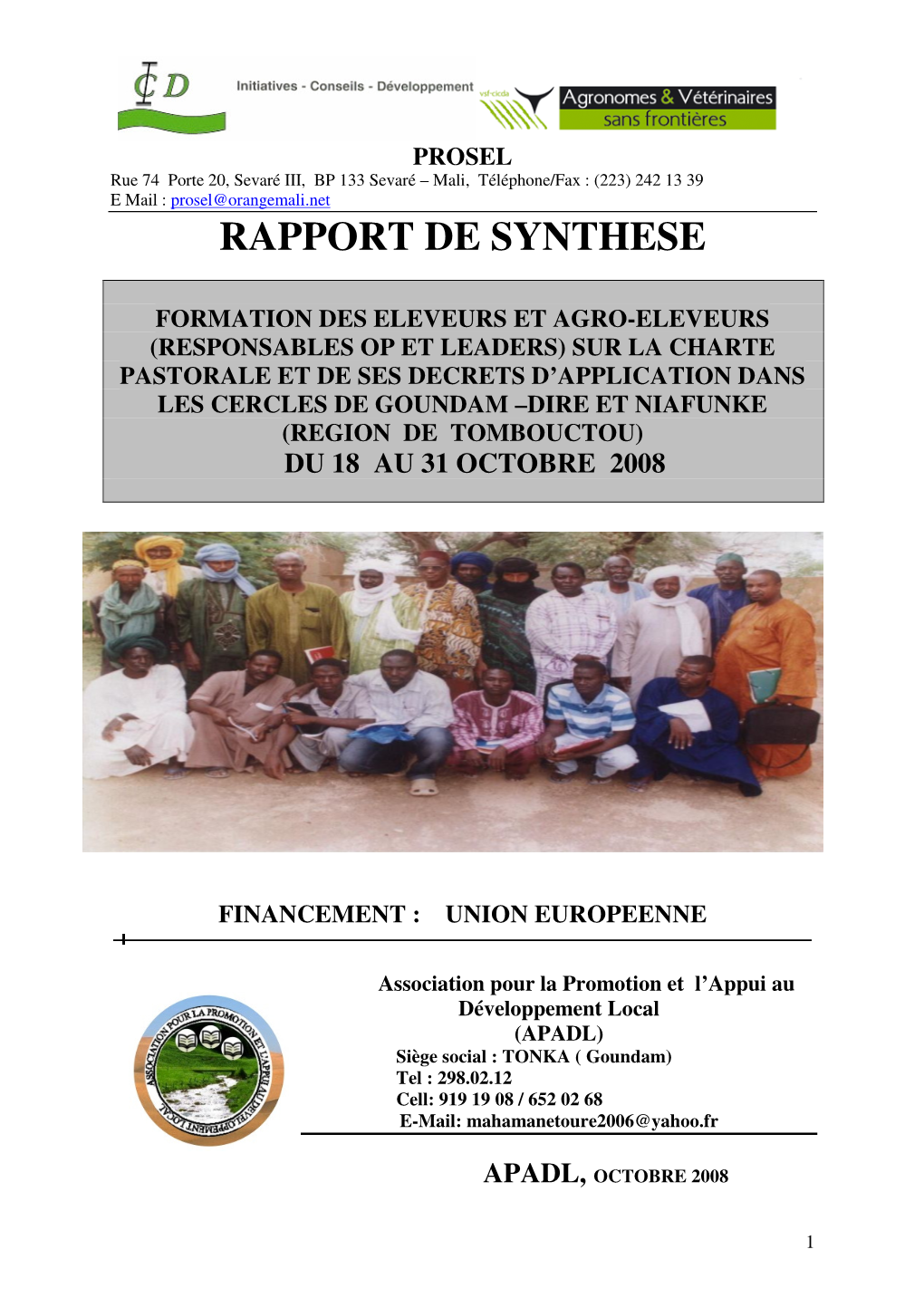 Rapport De Synthese