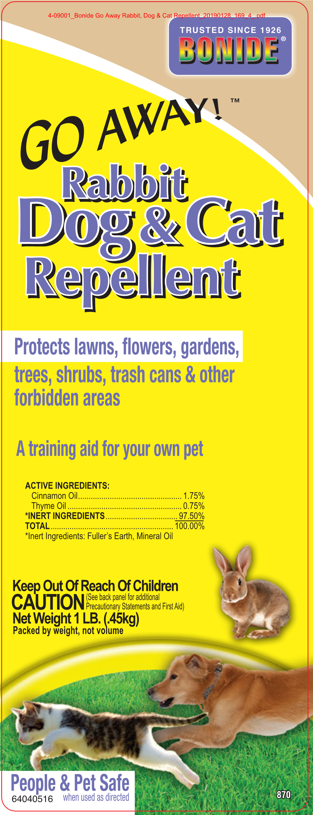 Rabbit Dog & Cat Repellent