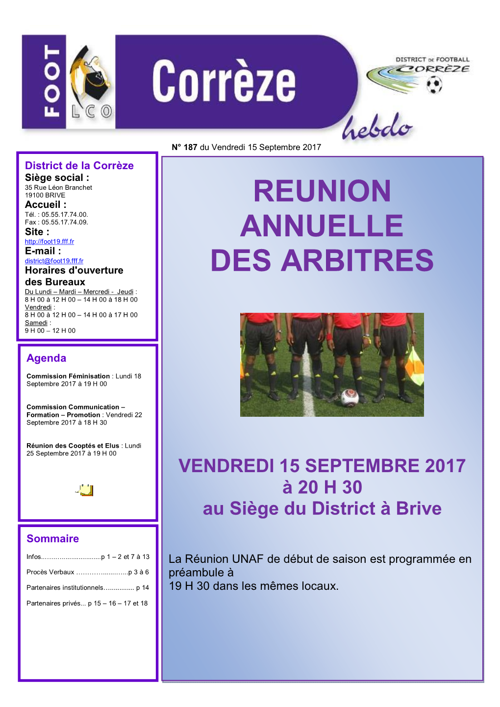 Reunion Annuelle Des Arbitres