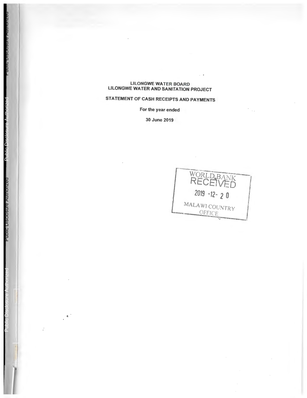 World Bank Document