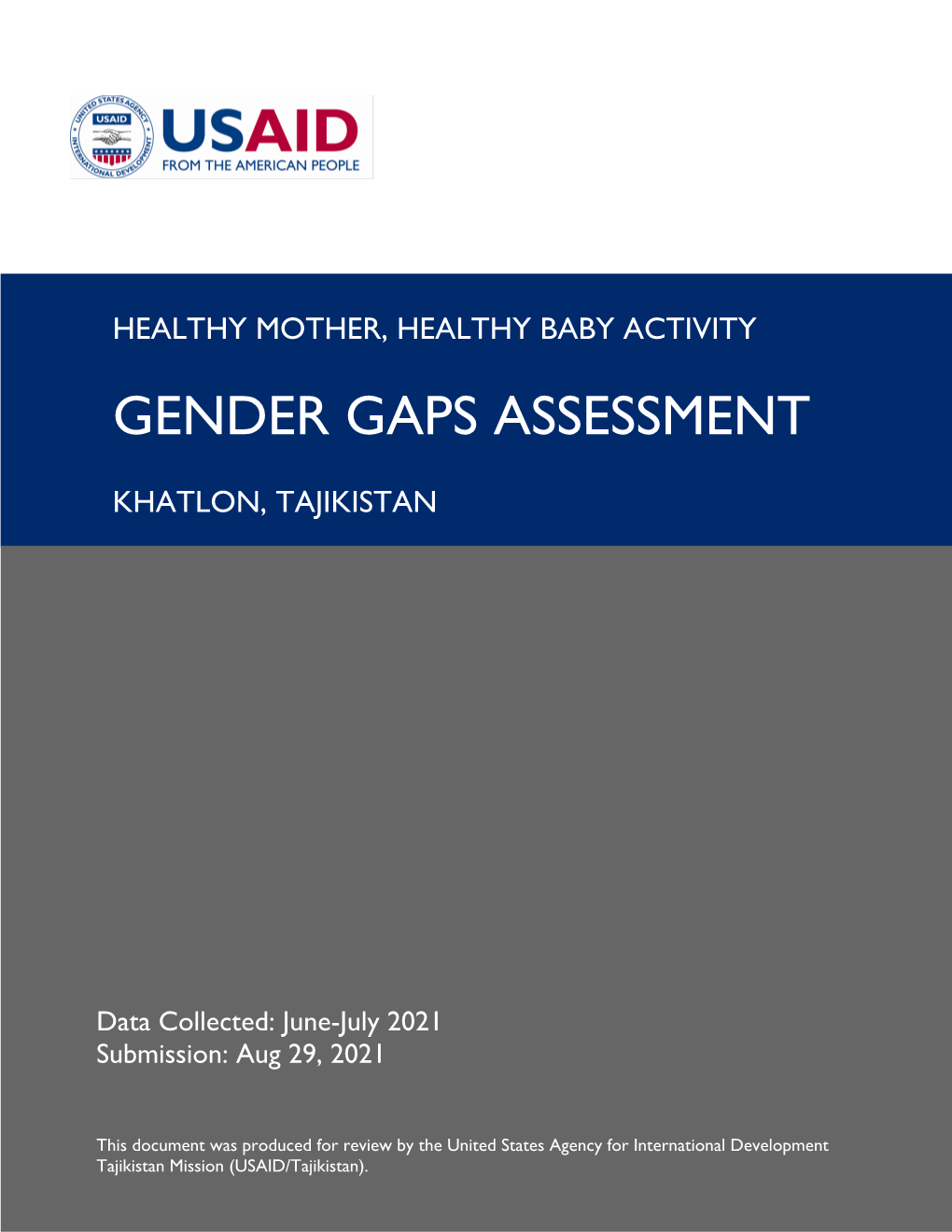 Gender Gaps Assessment