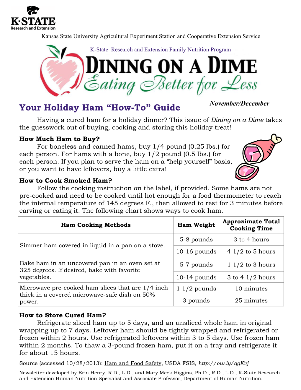 Dining on a Dime 2013 November December