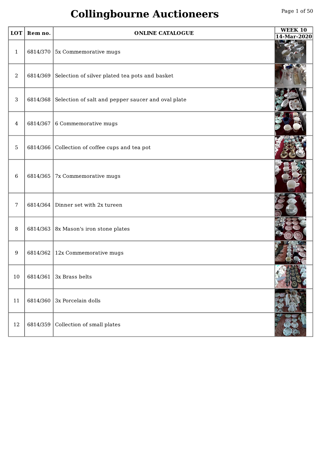 Collingbourne Auctioneers Page 1 of 50