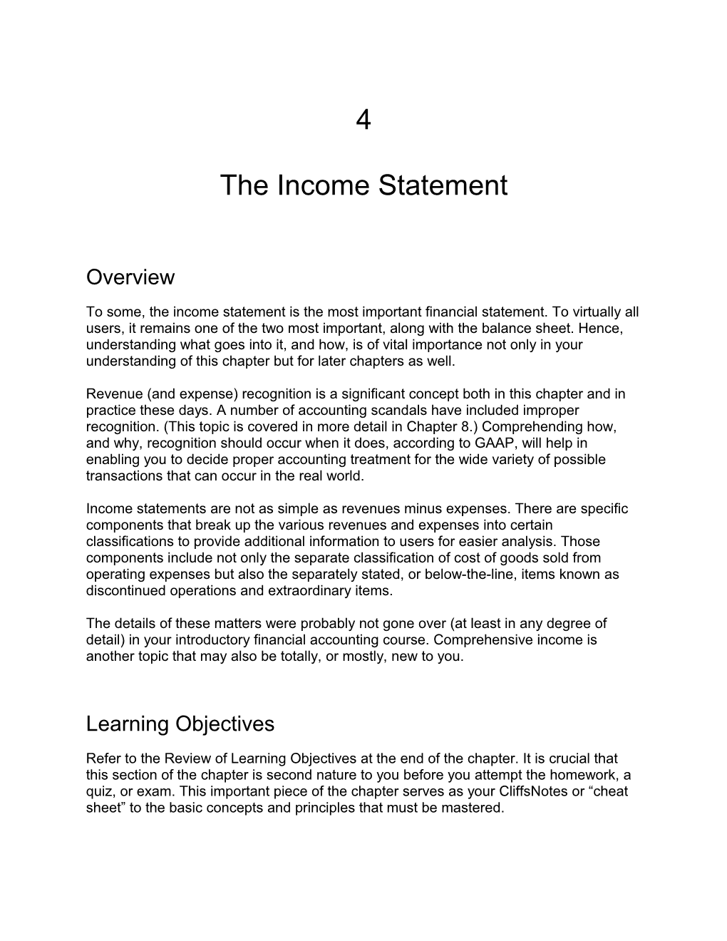 The Income Statement