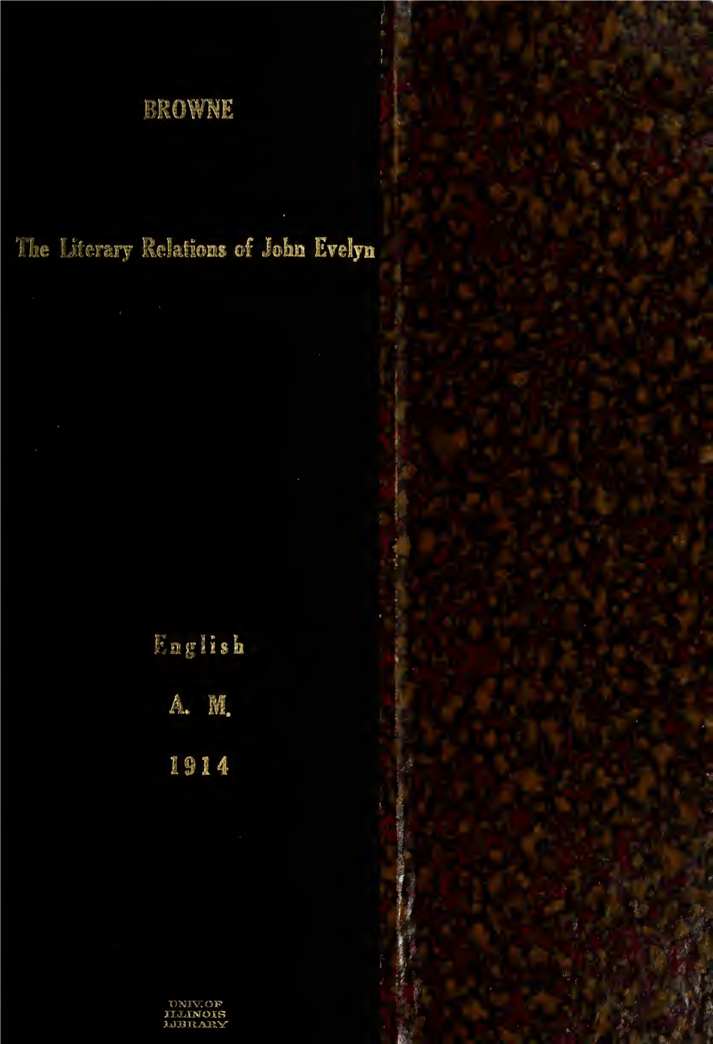 The Literary Relations of John Evelyn