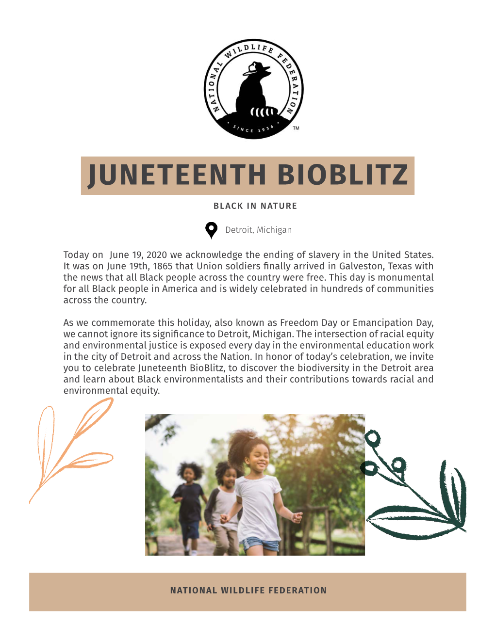 Juneteenth Bioblitz Black in Nature