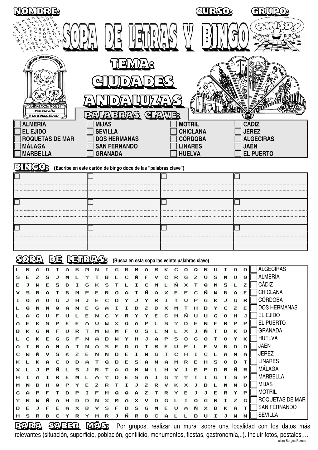 Sopa Y Bingo Municipios Andaluces