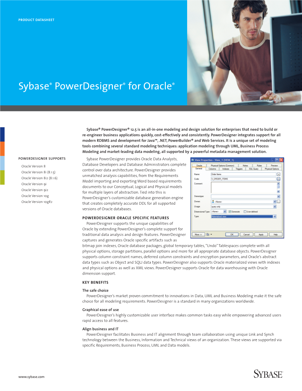 Sybase Powerdesigner for Oracle Product Datasheet