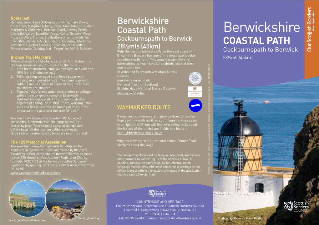 Berwickshire Coastal Path Widows and Children of of Children and Widows