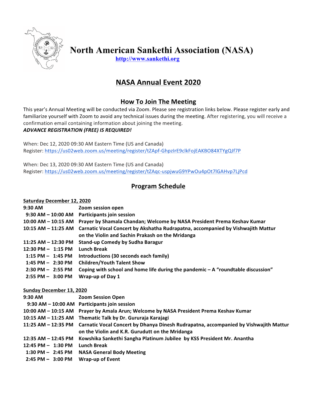 North American Sankethi Association (NASA)