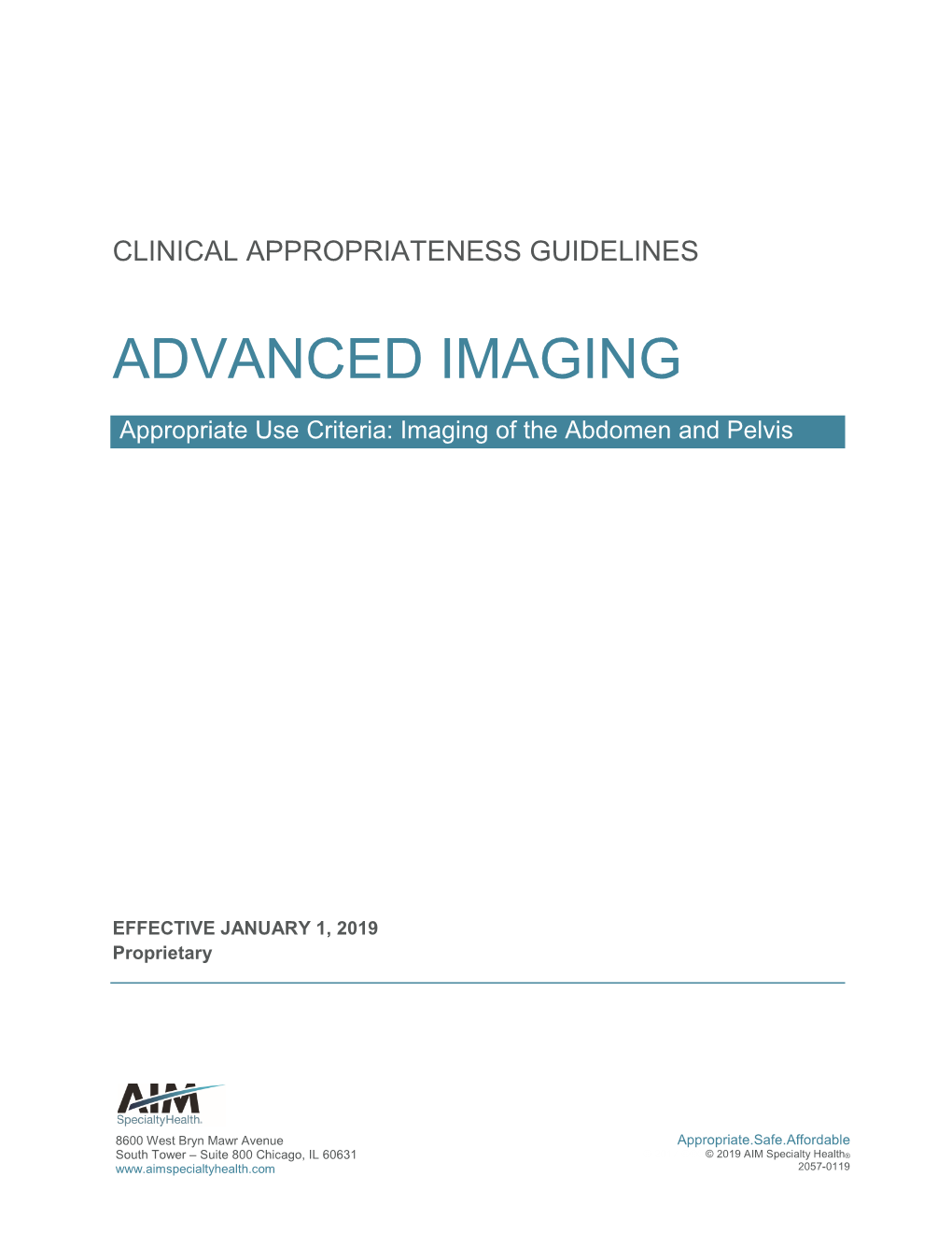 Imaging of the Abdomen and Pelvis