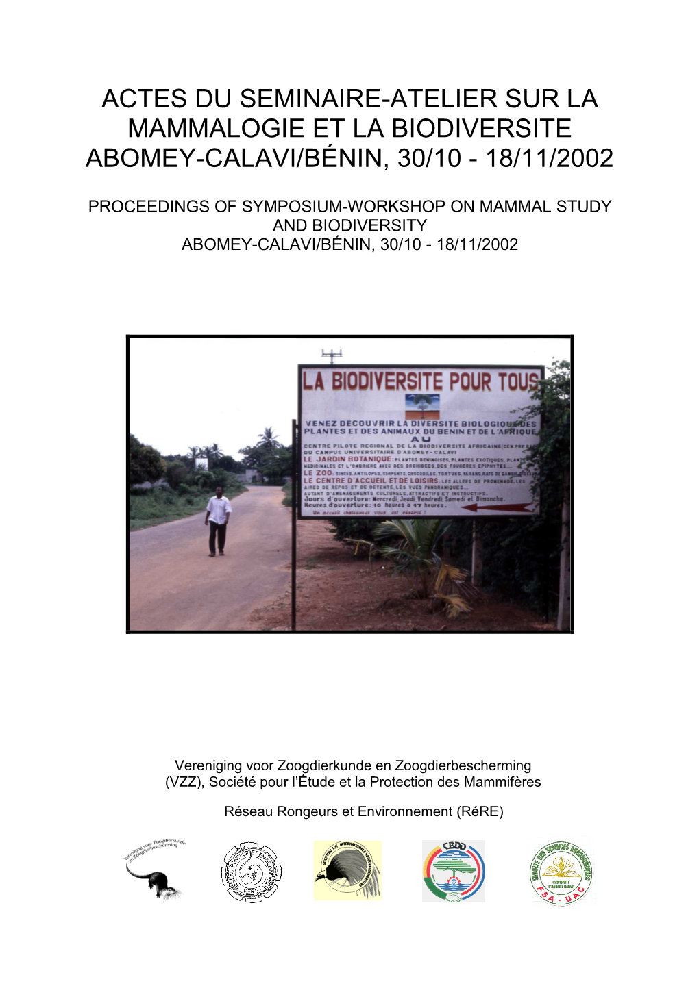 Actes Séminaire Mammalogie & Biodiversité Rére & Vzz Benin 2002