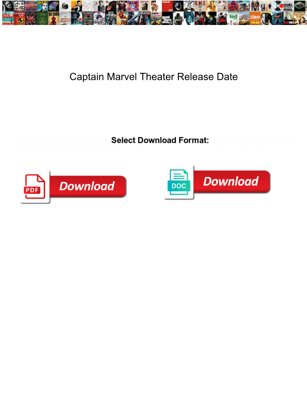 Captain Marvel Theater Release Date