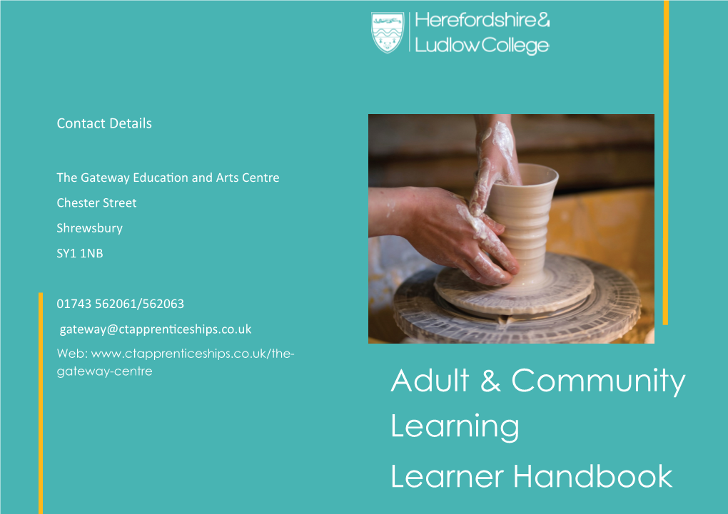 Adult & Community Learning Learner Handbook