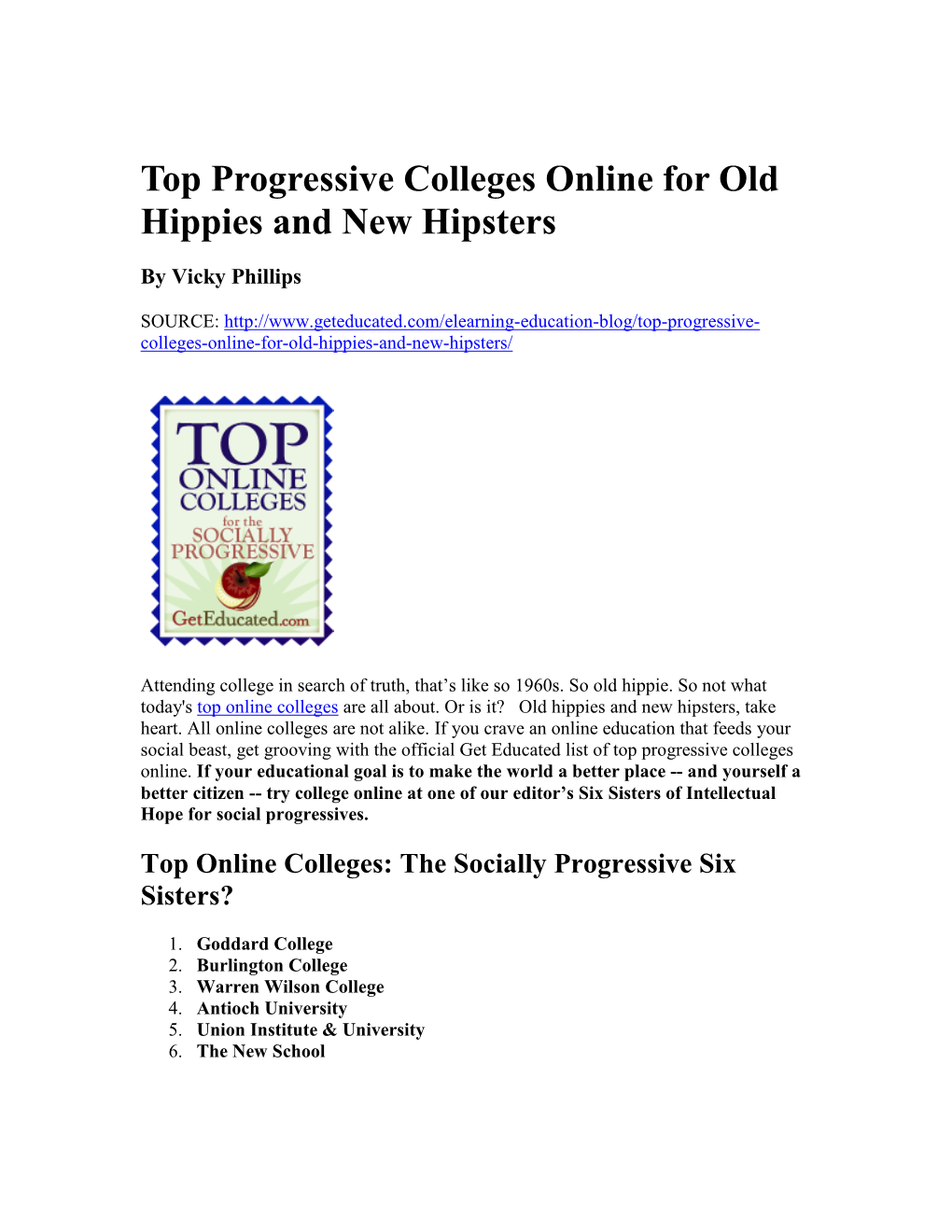 Top Online Colleges Are All About