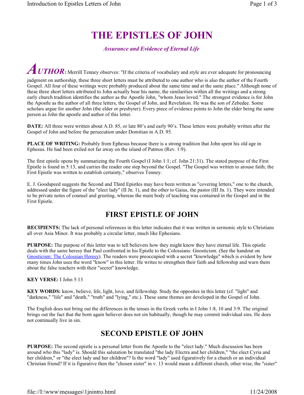 The Epistles of John