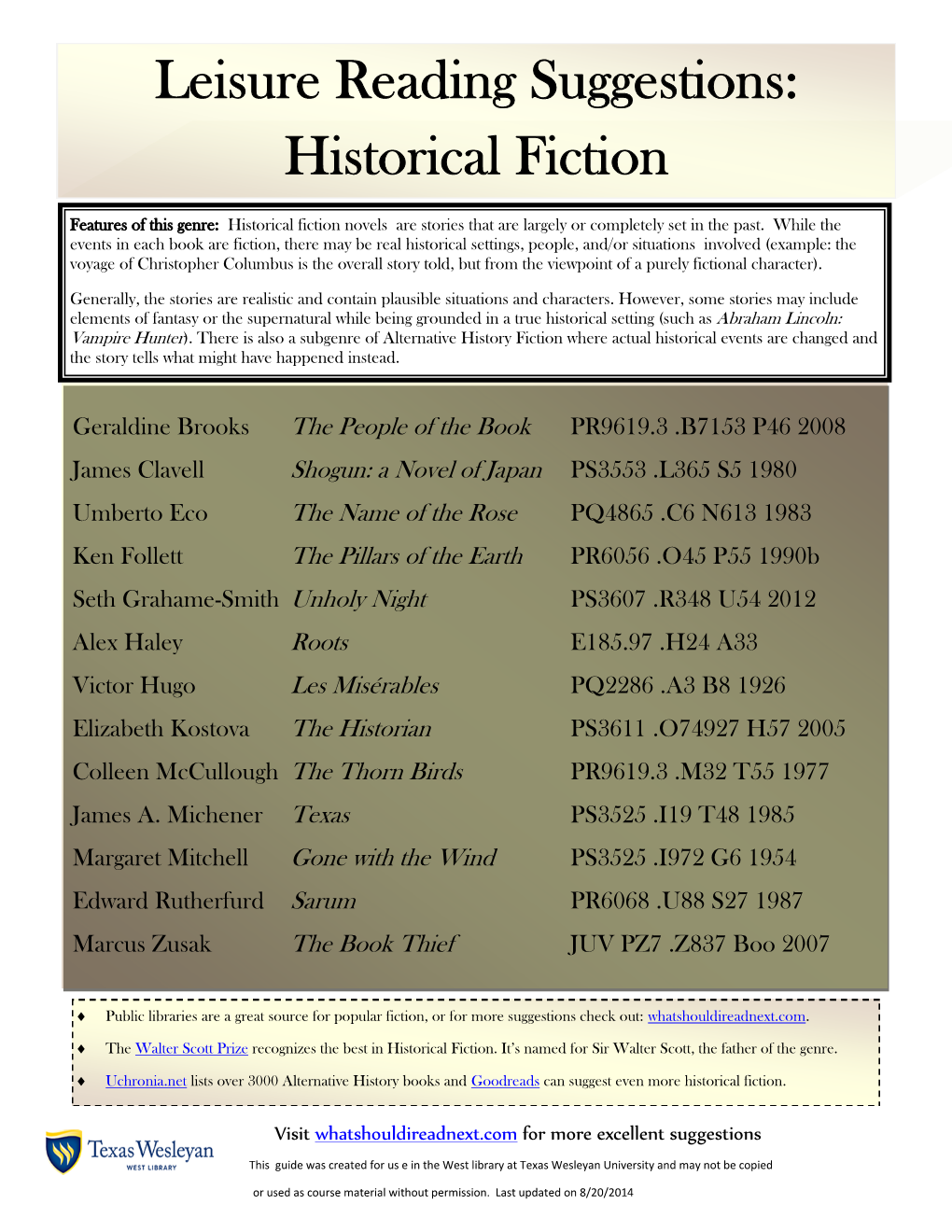 Historical Fiction