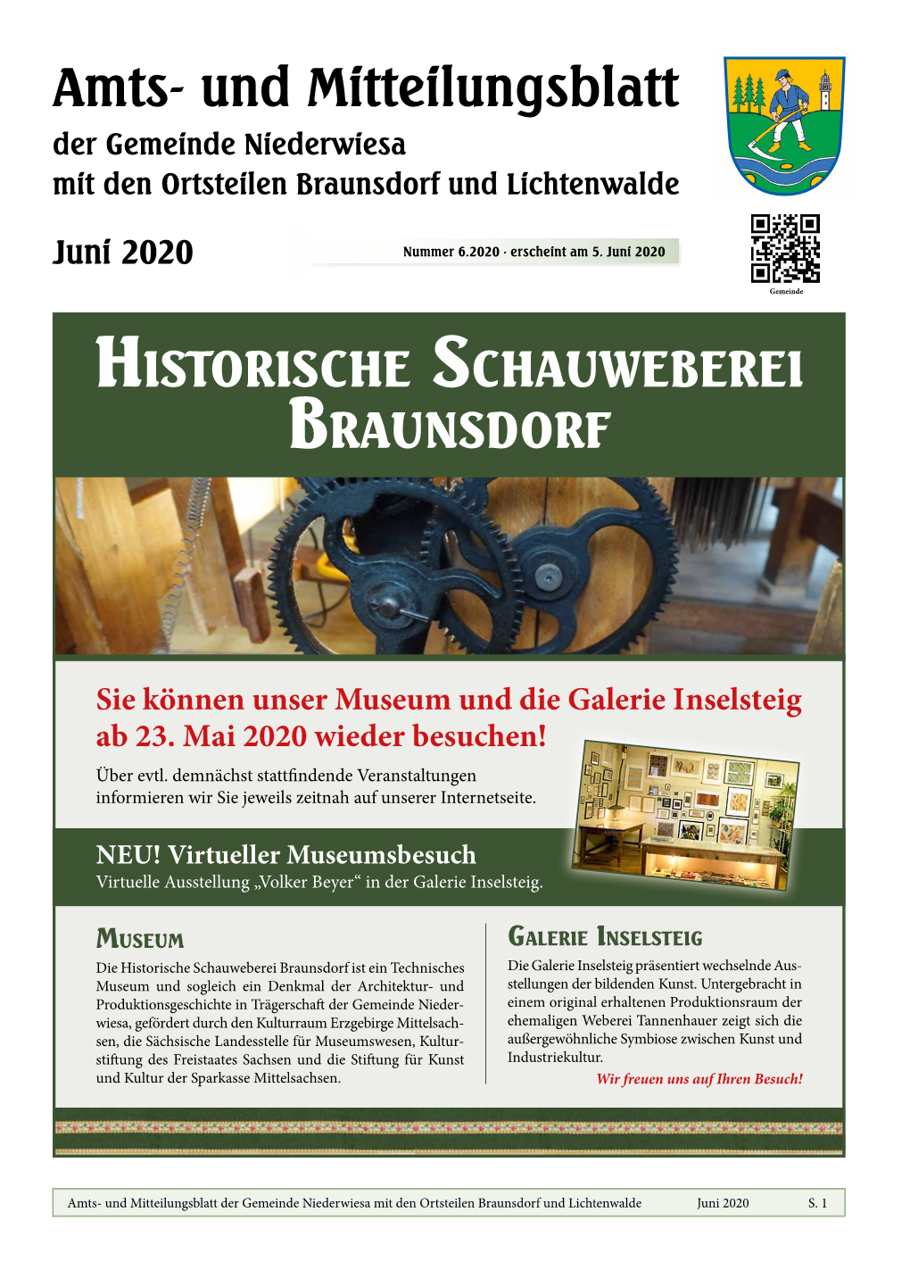 Amtsblatt Niederwiesa – Juni 2020