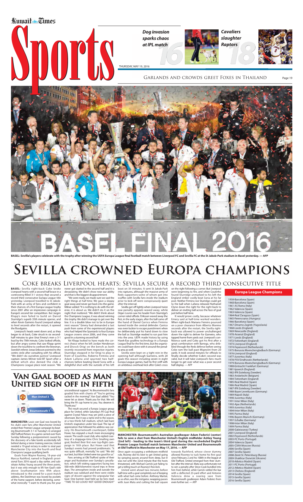 Sevilla Crowned Europa Champions