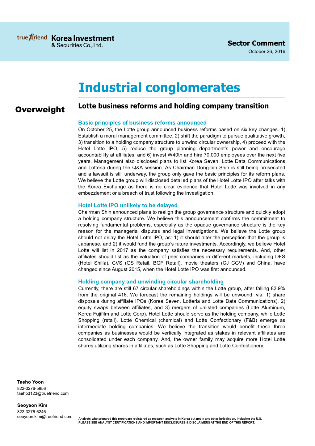 Industrial Conglomerates