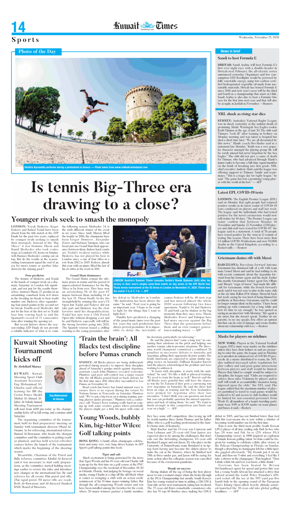 Is Tennis Big-Three Era Drawing to a Close?