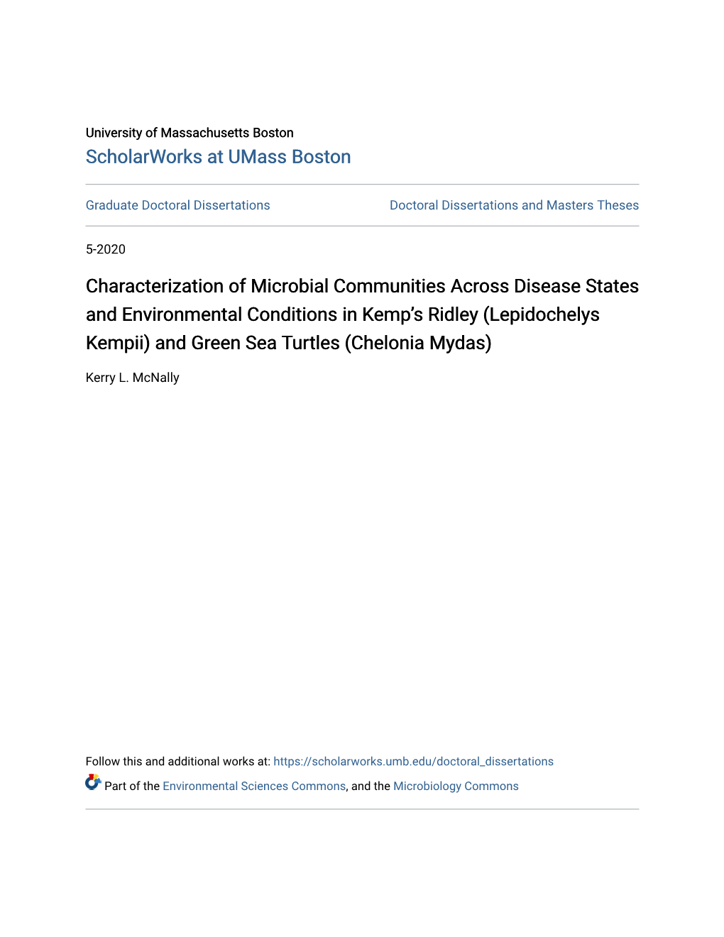 Characterization of Microbial Communities Across Disease