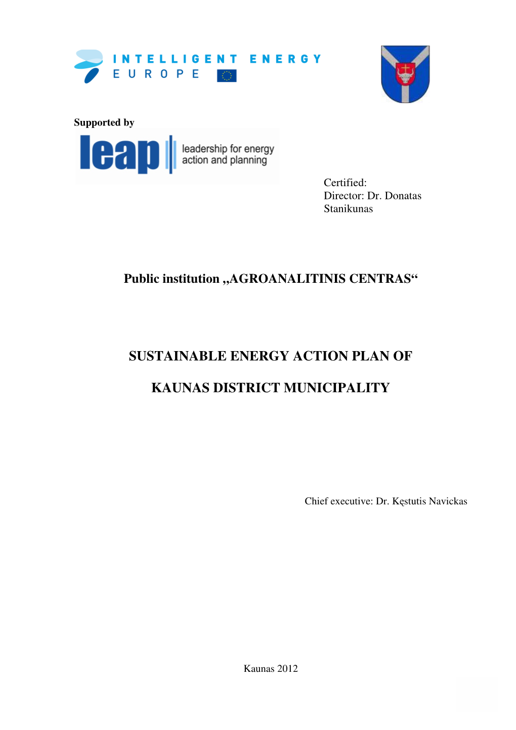 Sustainable Energy Action Plan of Kaunas District Municipality