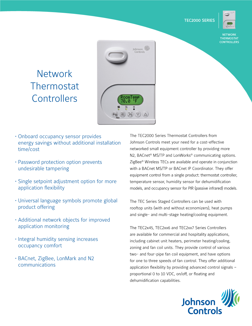 Network Thermostat Controllers