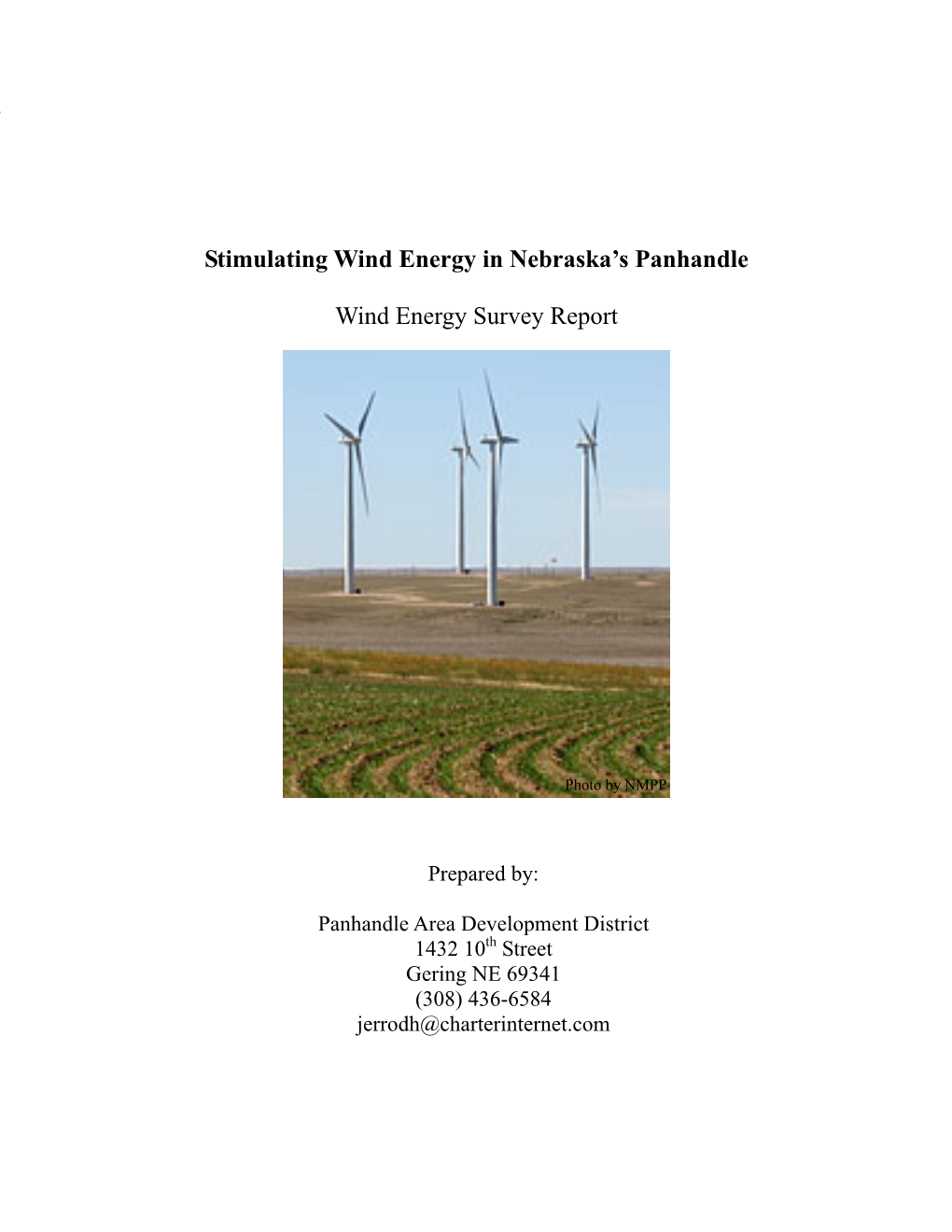 Stimulating Wind Energy in Nebraska's Panhandle, December