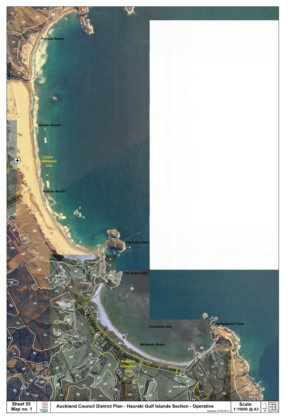 Hauraki Gulf Islands District Planning Map 55 PDF 8 MB