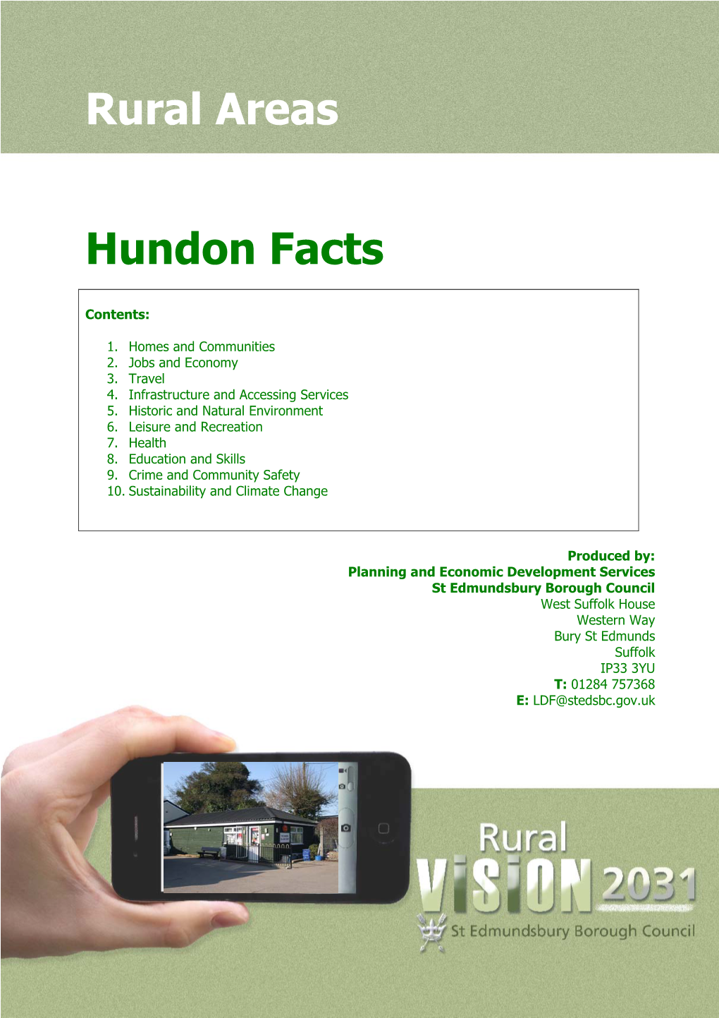 Rural Areas Bury St Edmunds Hundon Facts