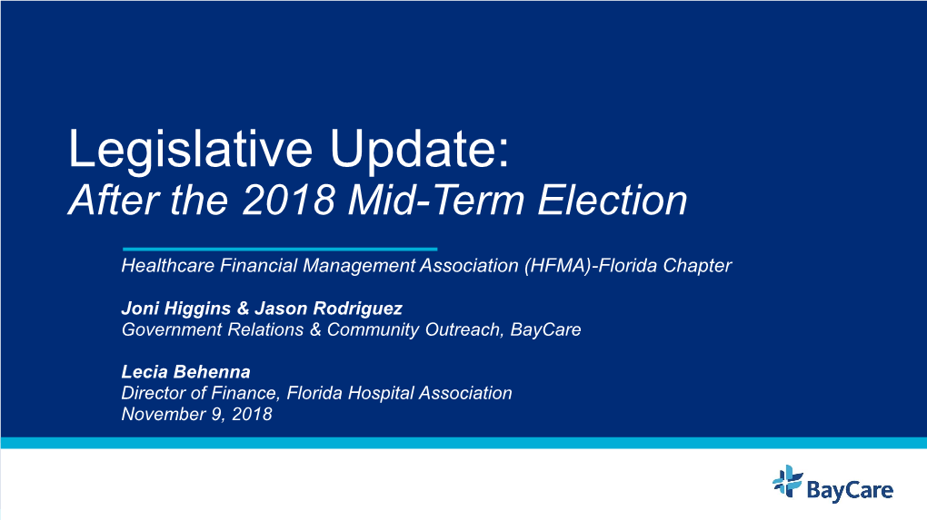 Legislative Update: After the 2018 Mid-Term Election